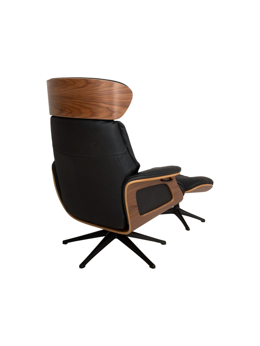 Duke Leather Occasional Chair Set  Obsidian