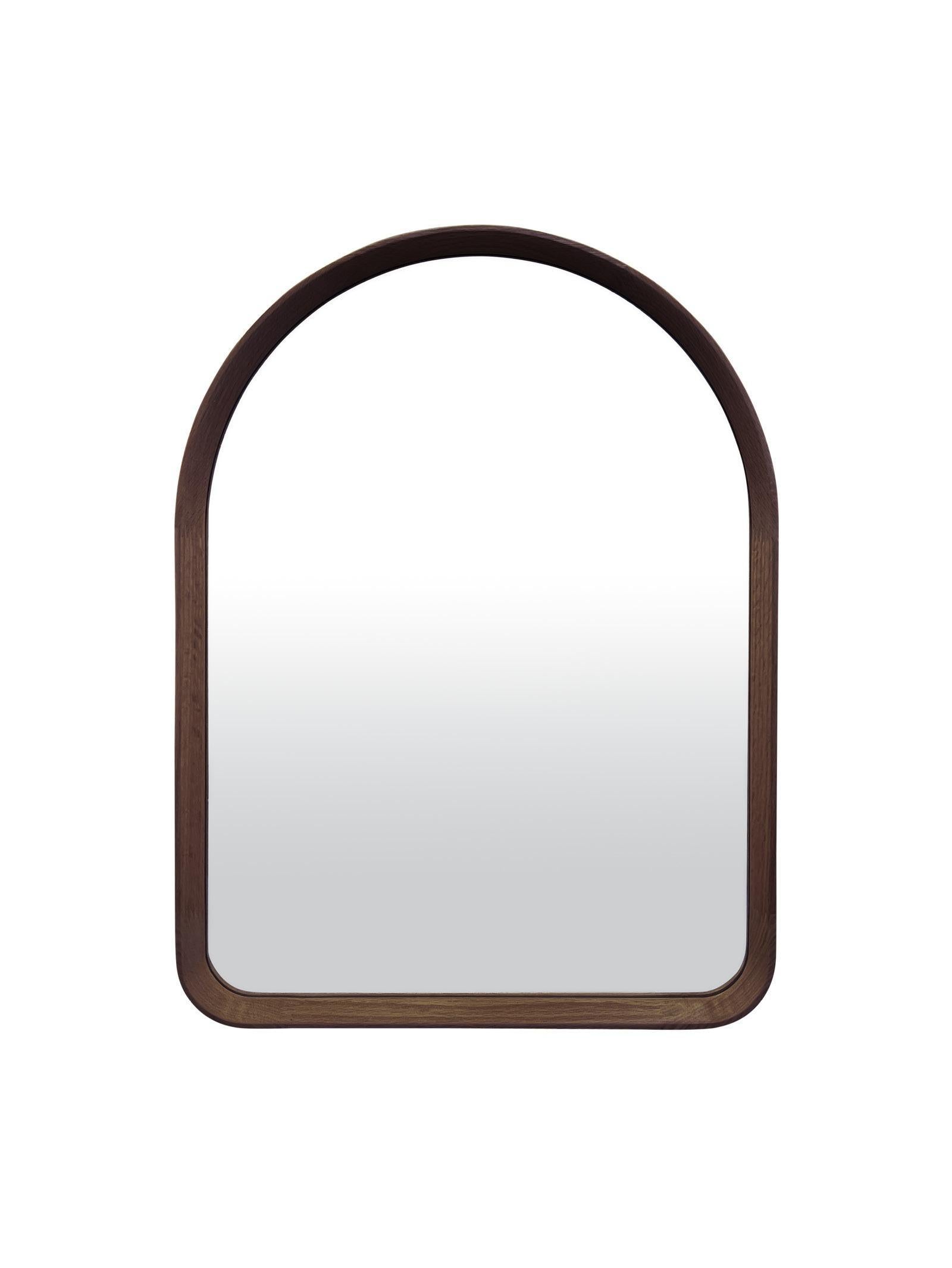 Jake Oak Mirror S  Pecan